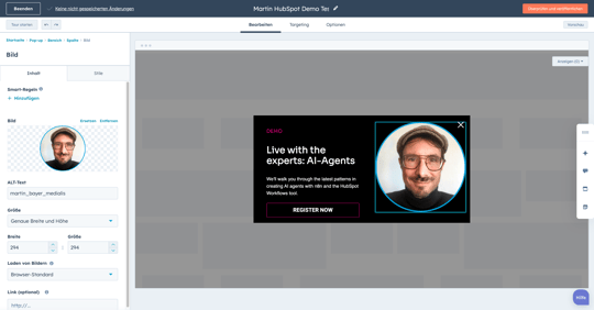HubSpot CTA Editor