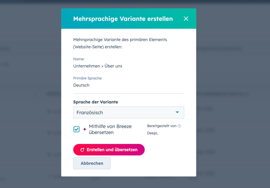 HubSpot Content Hub KI-Lokalisierung