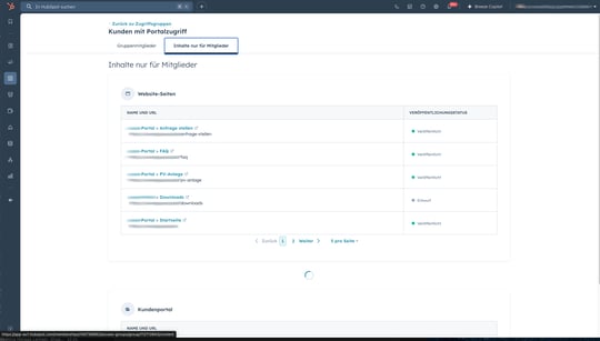 HubSpot Portalzugriff Mitglieder