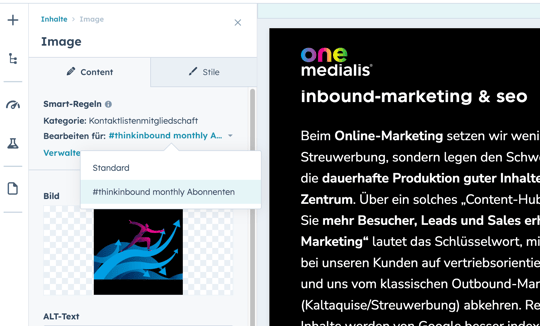 HubSpot Smart Rules nach Abonnement-Typ