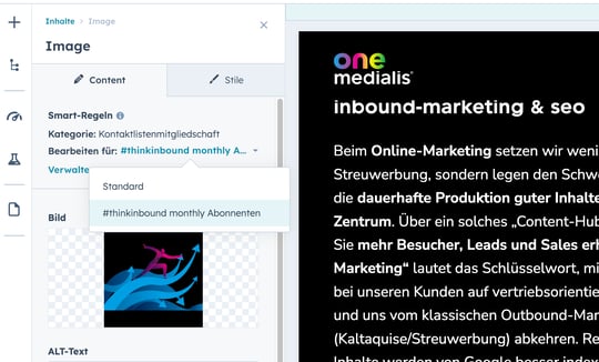 HubSpot Smart Rules nach Abonnement-Typ