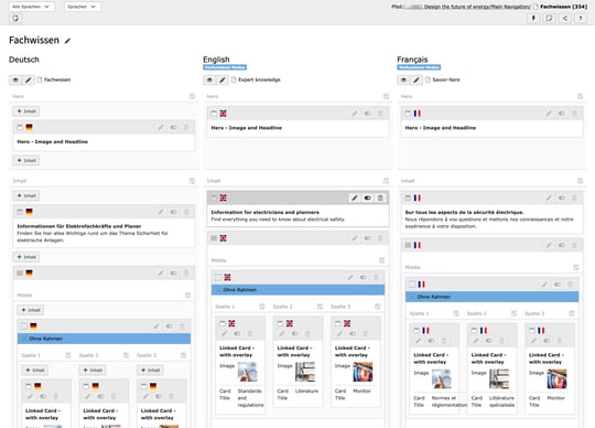 TYPO3 mehrsprachiges Seiten-Editing