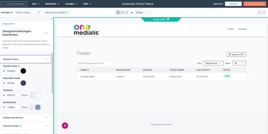 Layouts Tickets Editieren HubSpot Service Hub Kundenportal